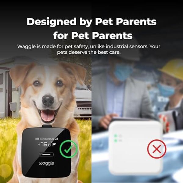 Waggle RV/Pet Safety Temperature Monitor - PRO (GPS) | 4G LTE, Instant Power Outage/Temp/Humidity Alerts | GPS & Geofencing for RVers.