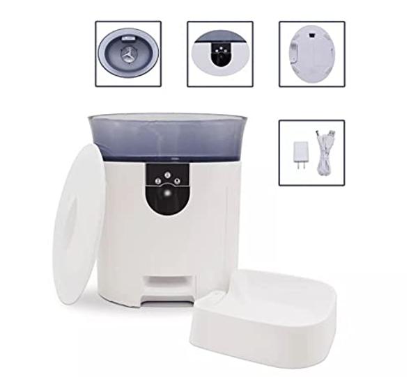 Sakar Pet Genius Smart Wi-fi Video 7L Pet Feeder with Camera, White