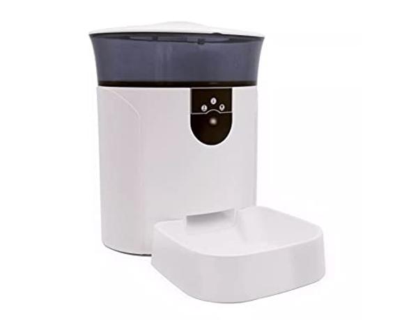 Sakar Pet Genius Smart Wi-fi Video 7L Pet Feeder with Camera, White