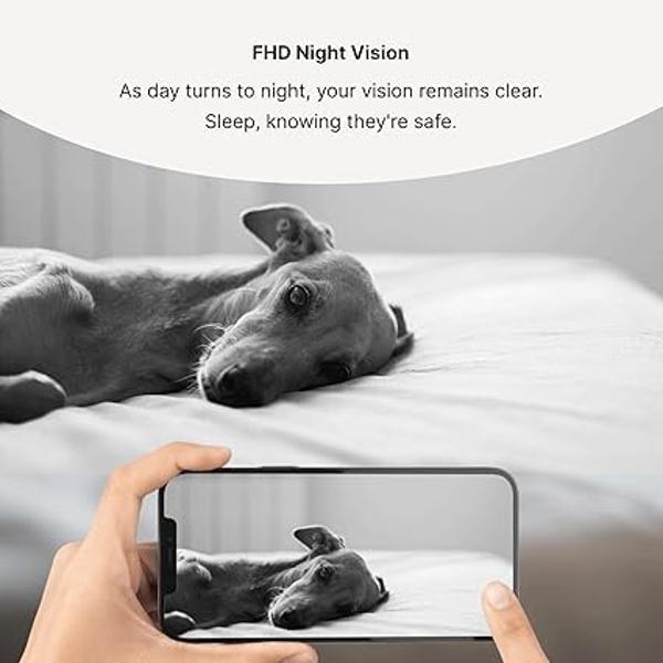 Waggle RV Mini Wi-Fi AI Pet Camera, 1080p HD, Pan & Tilt, Motion Alerts, 2-Way Audio, Night Vision, Pet Camera with App Control, Built-in SD Card (128GB)