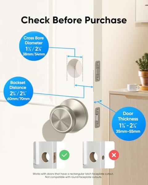 Schlage BE499WB CEN 619 Encode Plus WiFi Deadbolt Smart Lock, Keyless Entry Touchscreen Door Lock with Century Trim, Satin Nickel