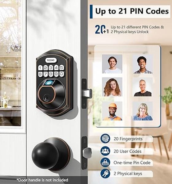 Schlage Encode Plus Smart Wi-Fi Lock for Front Door, Keyless Entry Deadbolt, Unlock with Apple Watch, Built-in WiFi and App Control, Easy Install, Alexa & Apple HomeKit Compatible,