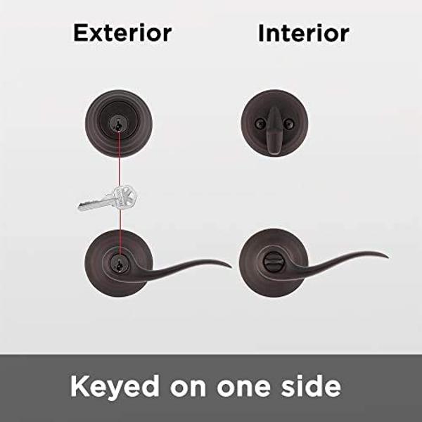 Schlage BE365 PLY 716 Plymouth Keypad Deadbolt, Electronic Keyless Entry Lock, Aged Bronze