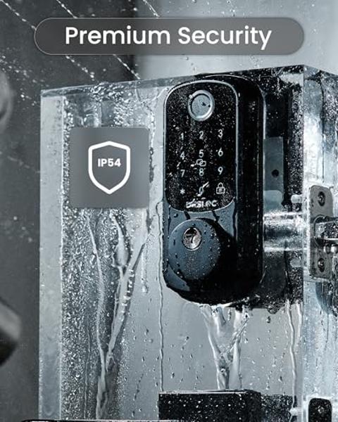DESLOC B200 Keyless Entry Door Lock with Handle Set, Smart Locks for Front Door, Deadbolt Smart Lock, Front Door Locks Set, Electronic keypad Deadbolt with Handle, 12 Months Batter