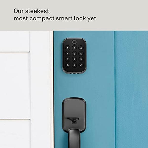 Yale Security Home Assure Lock 2 Deadbolt, Black Suede Keyless Entry Door Lock with Digital Touchscreen Keypad and Bluetooth Connectivity (No Wi-Fi), YRD430-BLE-BSP