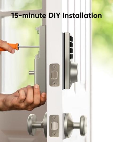 eufy Security Smart Lock C30, Keyless Entry, Built-in WiFi Deadbolt for Front Door, No Bridge Required, Easy Installation, App Remote Control, Auto Lock, Nickel