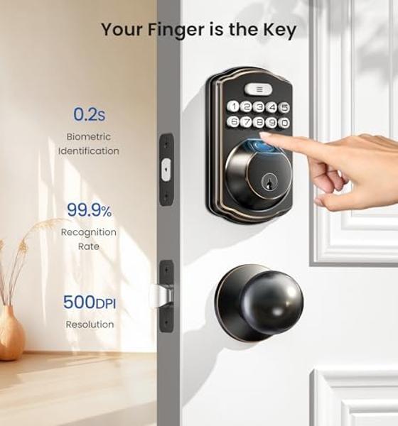 Schlage Encode Plus Smart Wi-Fi Lock for Front Door, Keyless Entry Deadbolt, Unlock with Apple Watch, Built-in WiFi and App Control, Easy Install, Alexa & Apple HomeKit Compatible,