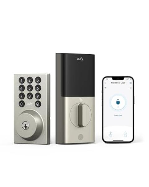 eufy Security Smart Lock C30, Keyless Entry, Built-in WiFi Deadbolt for Front Door, No Bridge Required, Easy Installation, App Remote Control, Auto Lock, Nickel