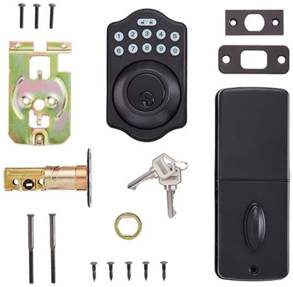 eufy Smart Lever Lock C33, Keyless Fingerprint Door Lock with Handle, Integrated Wi-Fi, Remote Control via App, Biometric Entry Knob, Auto-Locking, IP53 Waterproof, Nickel (2025 Ne