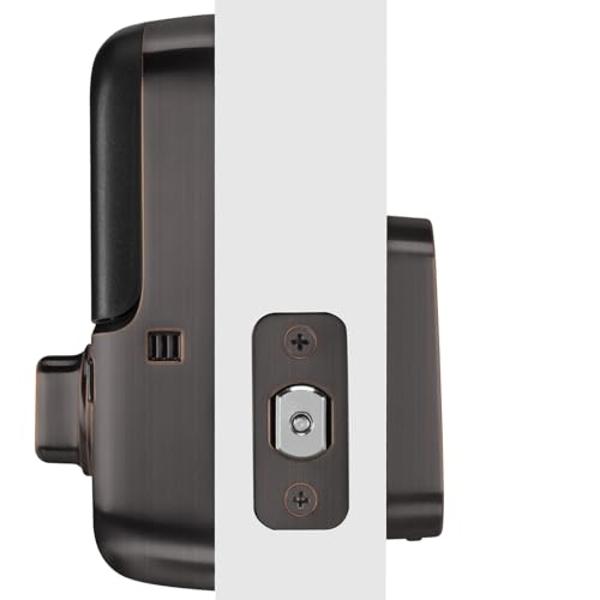 Schlage BE499WB CEN 625 Encode Plus WiFi Deadbolt Smart Lock, Keyless Entry Touchscreen Door Lock with Century Trim, Bright Chrome