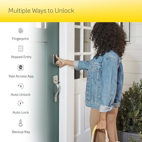 Yale Assure Lock 2 Touch Deadbolt, Oil Rubbed Bronze Keyed Smart Entry Door Lock with Wi-Fi Connected Touch Keypad and Fingerprint Scanner for Code Entry and Remote Access, YRD410-