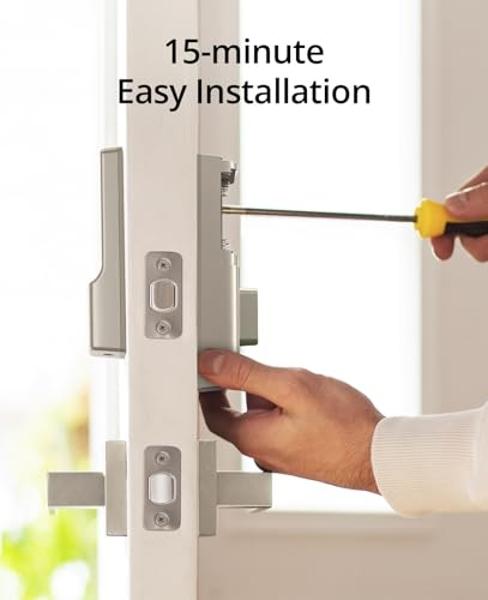 eufy Security Smart Lock C210, WiFi Deadbolt with Keyless Entry, Touchscreen Keypad, Easy Installation, and Remote App Control, No Bridge Needed, New Nickel