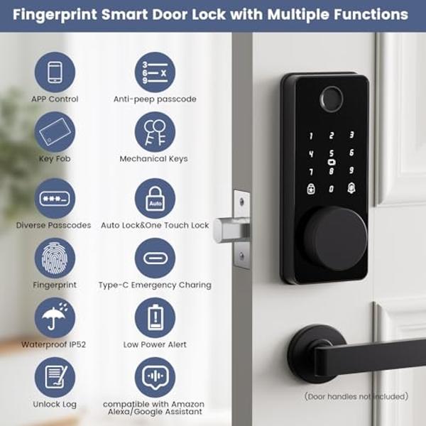 Schlage BE499WB CEN 619 Encode Plus WiFi Deadbolt Smart Lock, Keyless Entry Touchscreen Door Lock with Century Trim, Satin Nickel