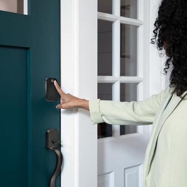 ULTRALOQ Smart Lock U-Bolt Pro, 7-in-1 Fingerprint Keyless Entry Door Lock with App Control, Anti-peep Keypad, Auto Lock, Smart Deadbolt Front Door, IP65 Waterproof, Easy Installat
