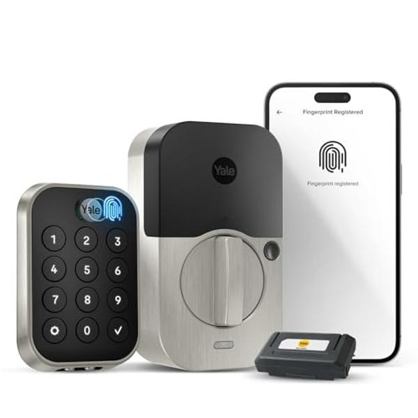 Yale Assure Lock 2 Touch Deadbolt, Satin Nickel Key-Free Smart Entry Door Lock with Wi-Fi Connected Touchscreen Keypad and Fingerprint Scanner for Code Entry and Remote Access, YRD