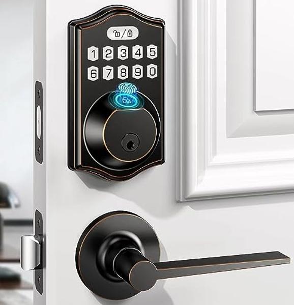 Yale Assure Lock 2 Touch Deadbolt, Oil Rubbed Bronze Keyed Smart Entry Door Lock with Wi-Fi Connected Touch Keypad and Fingerprint Scanner for Code Entry and Remote Access, YRD410-