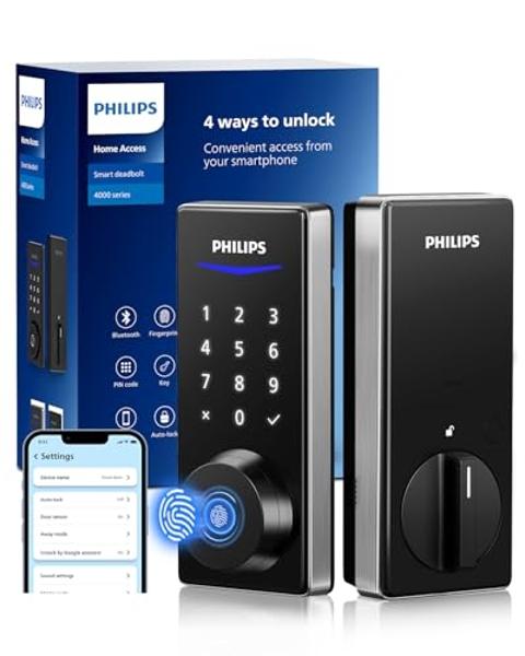 TP-Link Tapo Smart Door Lock, Deadbolt | Keyless Entry, Fingerprint Recognition, Touchscreen Keypad & in-App Monitoring with Scheduled Access | 1-Year Rechargeable Battery | BHMA G