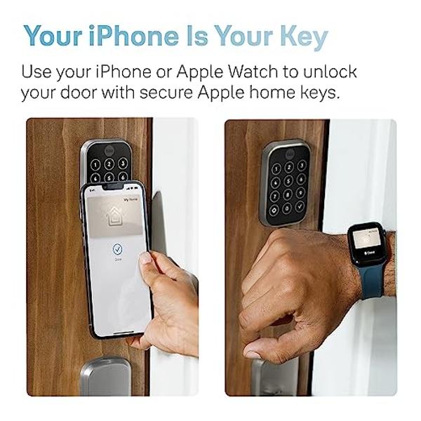 Yale Assure Lock 2 Plus Apple Home Keys, Bronze Keyless Entry Door Lock with Keypad for Code Entry Lock and Auto-Unlock (No Wi-Fi) Remote Access Requires Apple Home Hub via HomeKit