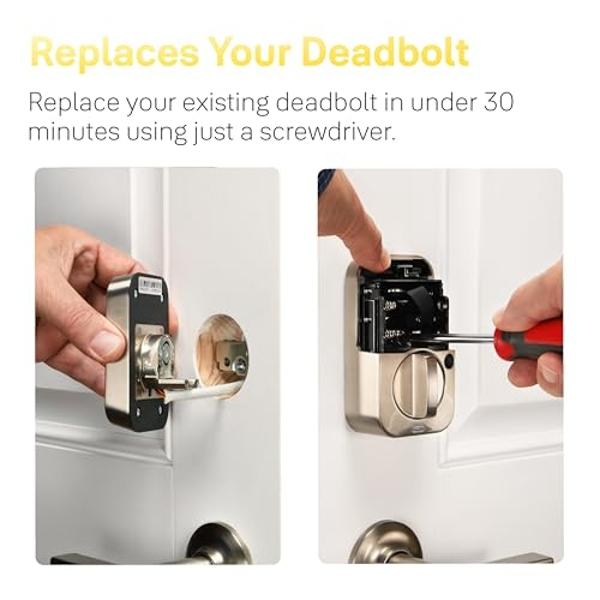 Yale Assure Lock 2 Plus Apple Home Keys, Bronze Keyless Entry Door Lock with Keypad for Code Entry Lock and Auto-Unlock (No Wi-Fi) Remote Access Requires Apple Home Hub via HomeKit