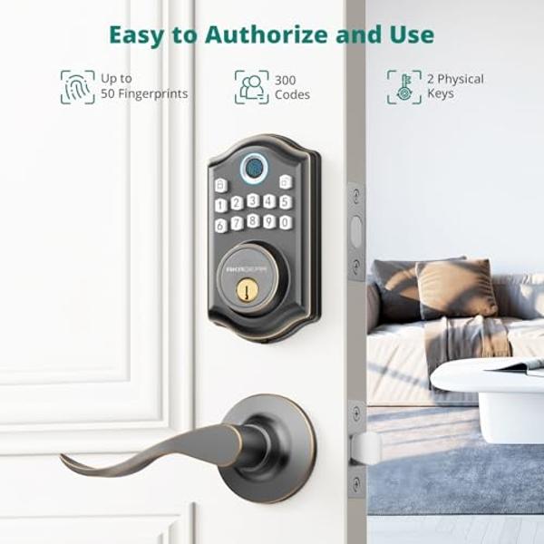 Berlin Modisch Contemporary Square Single Cylinder Deadbolt Lock for Front Door Entrance Modern High Security Heavy Duty – Iron Black Finish