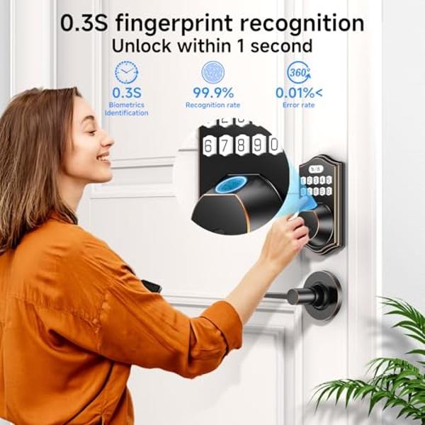 Kwikset 914 Contemporary Keypad SmartCode Electronic Deadbolt Smart Lock featuring SmartKey Security and ZigBee 3.0 Technology in Polished Chrome