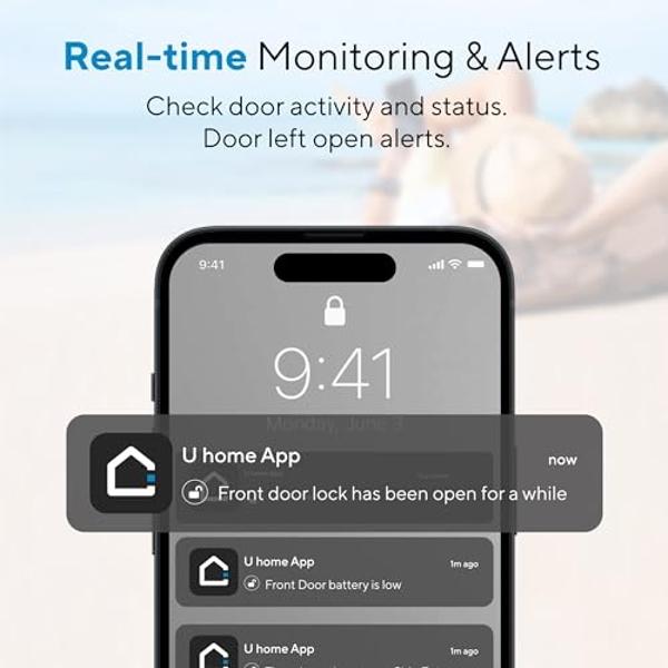 ULTRALOQ Bolt Fingerprint Smart Lock - Works with Apple HomeKit - Built-in WiFi Keyless Entry Door Lock - Voice Control with Siri, Alexa, Google - Biometric Smart Door Lock - Smart