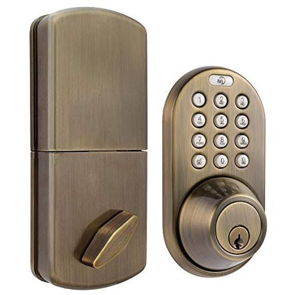 MiLocks DF-02AQ Electronic Keyless Entry Touchpad Deadbolt Door Lock ...