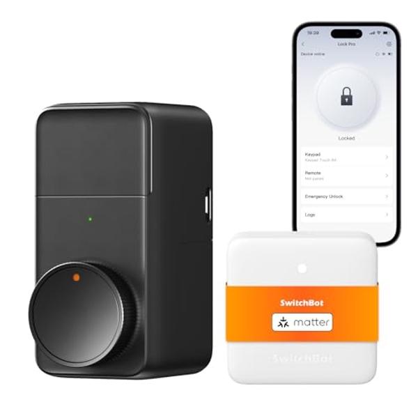 ULTRALOQ U-Bolt Pro WiFi Smart Locks for Front Door, Smart Lock with Handle Set, Fingerprint Keyless Entry Door Lock with Door Sensor, Exterior Door Lock Set, Built-in WiFi Deadbol