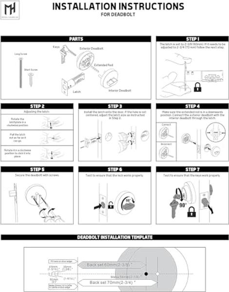 BRINKS Transitional Single Cylinder Deadbolt Lock, Door Lock Built for Residential Protection ANSI Grade 2 Security, Tuscan Bronze