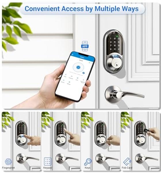 Yale Assure Lock 2 Plus Apple Home Keys, Nickel Keyless Entry Door Lock with Keypad for Code Entry Lock and Auto-Unlock (No Wi-Fi) Remote Access Requires Apple Home Hub via HomeKit