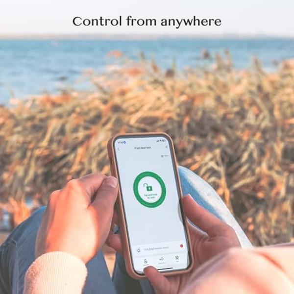 Yamiry WiFi Gateway for YR01 YR05 Smart Lock with Handle,Compatible with Nice Digi App, Remotely Control Keyless Entry Door Lock,Compatible with Alexa to Voice Control Smart Door L