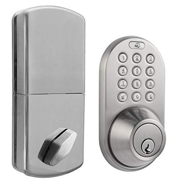 ULTRALOQ U-Bolt Pro WiFi Smart Locks for Front Door, Smart Lock with Handle Set, Fingerprint Keyless Entry Door Lock with Door Sensor, Exterior Door Lock Set, Built-in WiFi Deadbol