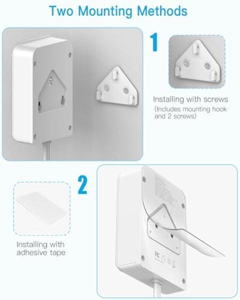 Flat Multi Plug Extender with 3 USB Wall Charger(1 Type C), 4 Outlet Wall Adapter, 4 ft Thin Extension Cord, Flat Plug Surge Protector Power Strip for Home, Office, College Dorm. W