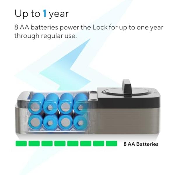 ULTRALOQ U-Bolt Pro WiFi Smart Locks for Front Door, Smart Lock with Handle Set, Fingerprint Keyless Entry Door Lock with Door Sensor, Exterior Door Lock Set, Built-in WiFi Deadbol