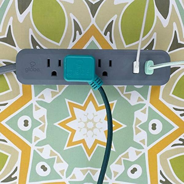 Globe Electric - 78257 Designer Series Power Strip, Rose 3 Outlet