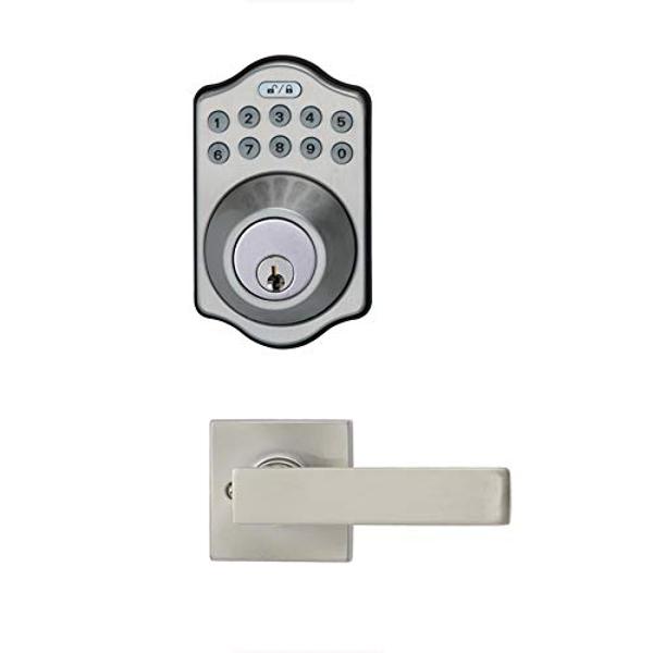 ULTRALOQ U-Bolt Pro WiFi Smart Locks for Front Door, Smart Lock with Handle Set, Fingerprint Keyless Entry Door Lock with Door Sensor, Exterior Door Lock Set, Built-in WiFi Deadbol