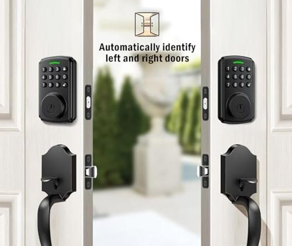 ULTRALOQ Bolt Fingerprint Smart Lock - Works with Apple HomeKit - Built-in WiFi Keyless Entry Door Lock - Voice Control with Siri, Alexa, Google - Biometric Smart Door Lock - Smart