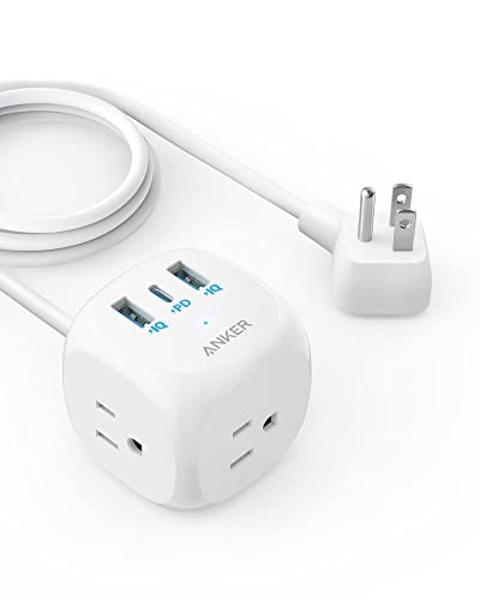 Power Strip Surge Protector, 10 Ft Extension Cord with 12 AC Multiple Outlets 4 USB (1 USB C), SMALLRT Power Tower Desktop Charging Station (Black, 10 FT)