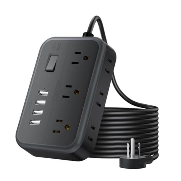 Amazon Basics Smart Plug Power Strip with 3 Individually Controlled Outlets and 2 USB Ports (1 USB-A and 1 USB-C), Works with Alexa Only, 2.4 GHz Wi-Fi, No Hub Required, White