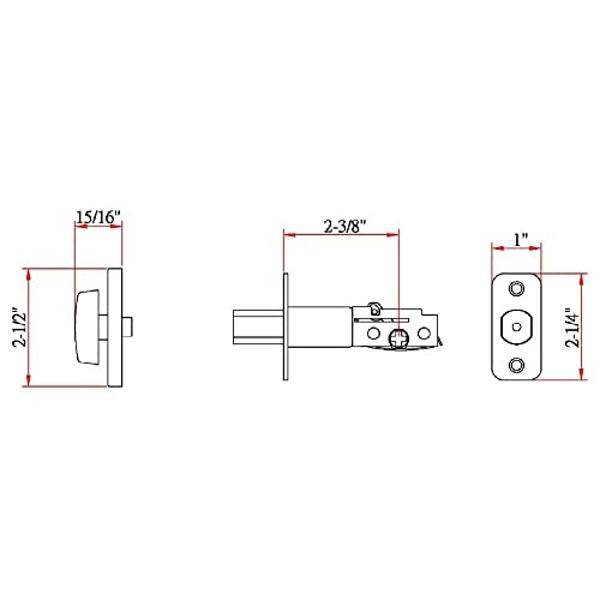 Keyed Entry Door Deadbolt with One Keyed Side and Twist-Knob Interior, 2-Way Adjustable Latch, Fits Standard Doors, Oil Rubbed Bronze – Design House, 750869