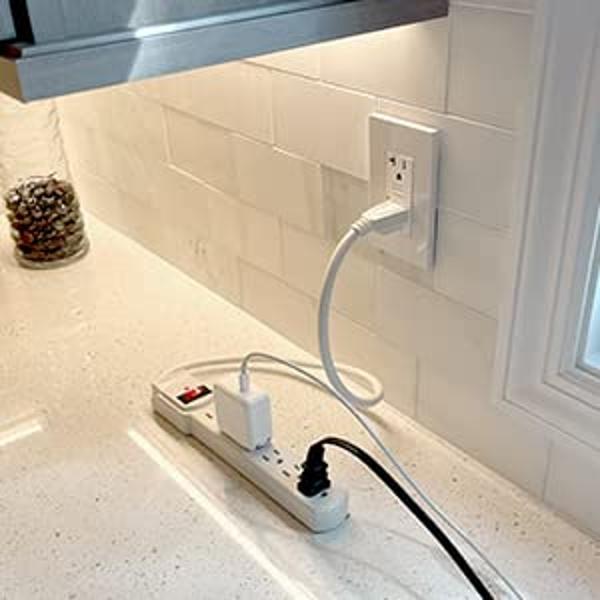 Maxxima 6 Outlet Power Strip Surge Protector - 300 Joules, Features Red On/Off Switch, 4 Pack, Powers Multiple Electronics and Devices Simultaneously, Perfect for Home Appliances -