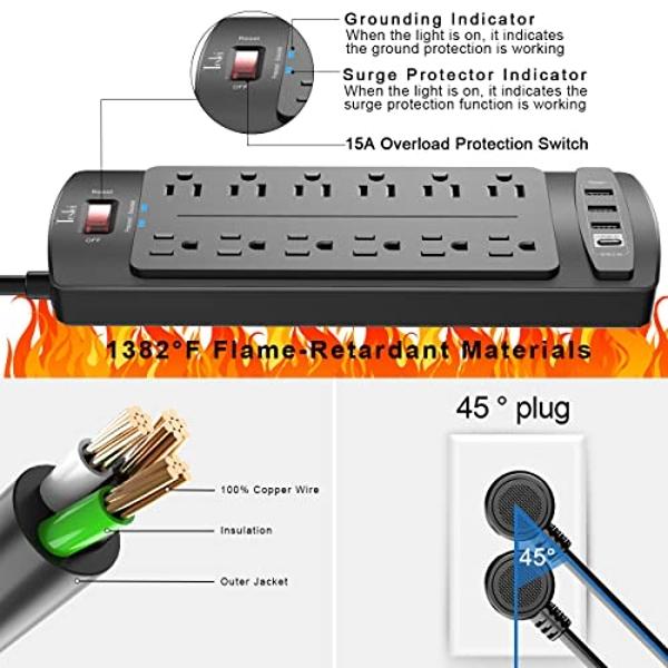 ADJ PC100A power strip single rack space unit with 8 on off lighted toggle switches and 15 amp breaker