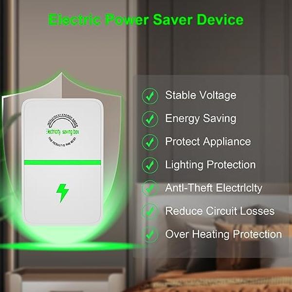 Stop Watt Energy Saving Device, Power Saver Pro X by Elon-Musk, Stopwatt Energy Savers Plug in, Electricity Saving Box, Pro Power Saver by Elon-Musk, Reduces Energy Costs, Stabiliz