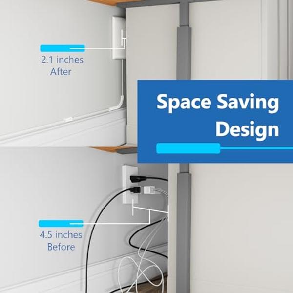 Tripp Lite Isobar ISOBLOK2-0 Heavy Duty Outlet Extender, Wall Power Strip Surge Protector, 2 Outlets, Direct Plug-in, White, Metal Power Strip, Industrial Garage Work Shop Bench