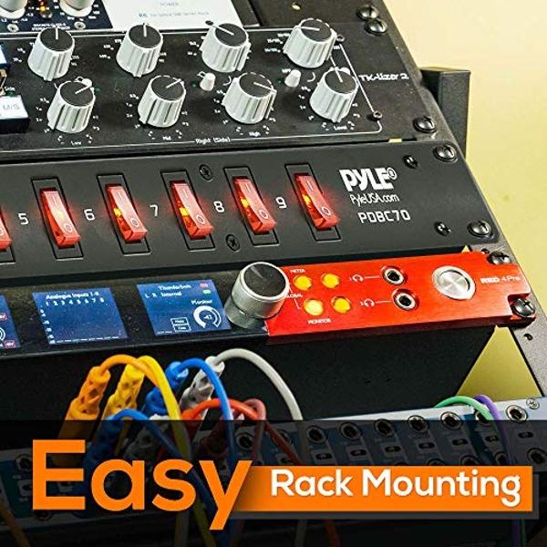 Pyle 15 Amp Power Supply Control Unit - 9 Outlet Rack Mount Power Strip with AC Noise Filter - 1U Steel Chassis - 6ft Cord - Surge Protection for Equipment Control - PDBC70