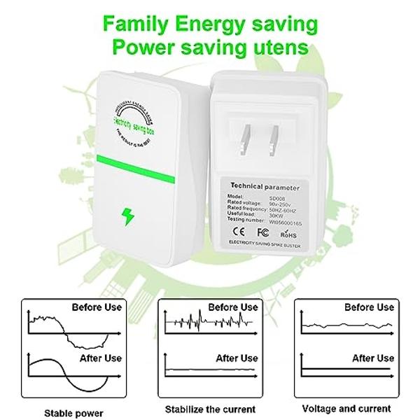 Stop Watt Energy Saving Device, Power Saver Pro X by Elon-Musk, Stopwatt Energy Savers Plug in, Electricity Saving Box, Pro Power Saver by Elon-Musk, Reduces Energy Costs, Stabiliz