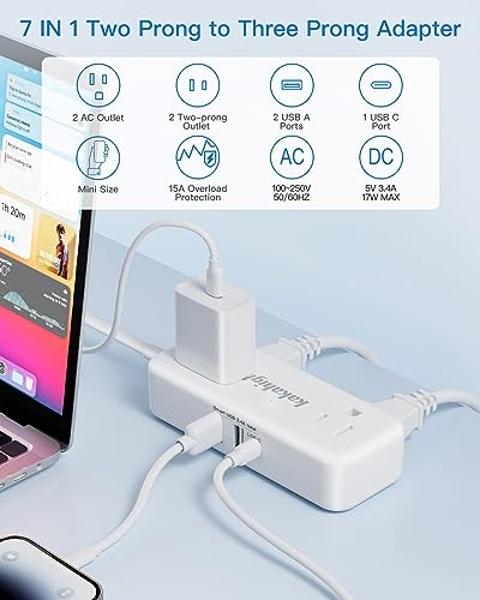 US to Japan Adapter, 1875W 2 Prong Extension Cord 5 FT with 180 Rotating Flat Plug, Type A Travel Adaptor for USA to Japanese Tokyo Canada Mexico Philippines Peru China Colombia