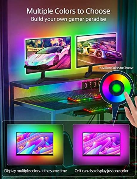 MATICOD LED Lights for TV Led Backlight, 13.1ft RGB Led Strip Lights for TV Lights Behind, USB Led Light Strip for 45-60in TV, Bluetooth APP Control Music Sync Strip Lighting for C