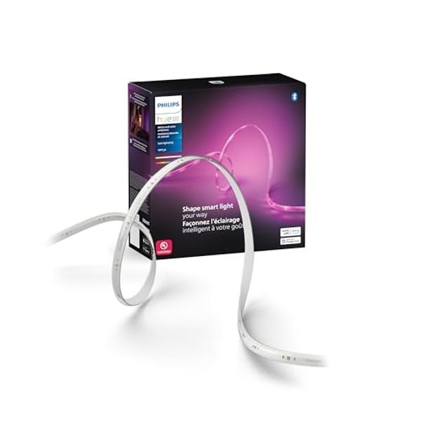 Philips Hue Indoor 16 Ft Smart LED Solo lightstrip Base Kit - 1 Pack - Control with Hue App - Compatible with Alexa, Google Assistant and Apple HomeKit