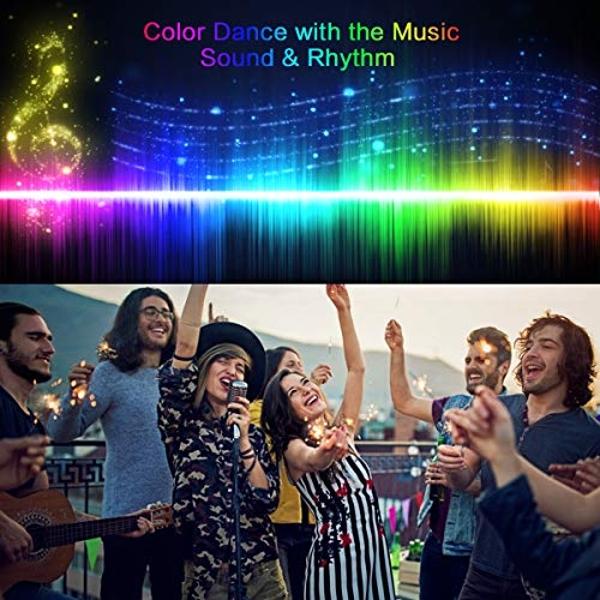 HEDYNSHINE 150ft LED Strip Lights,RGB Color Changing by 40key Remote and Phone, LED Strip Lights Music Sync,Smart LED Strip Lights for Bedroom 150feet